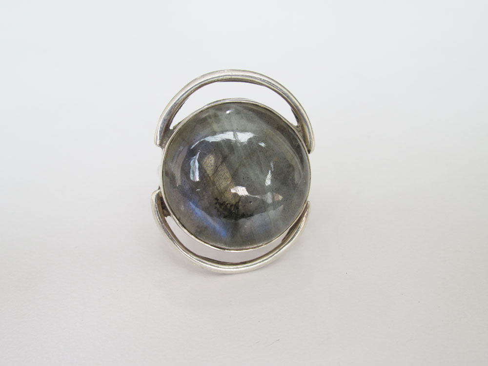 (R. 061) Labradorite Silver Ring
