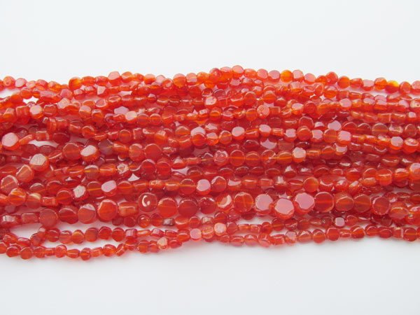 AAA Carnelian Coin Beads