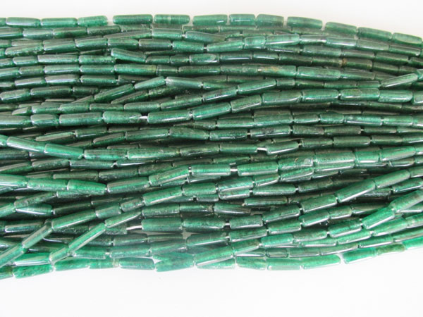 Green Aventurine Tube Beads