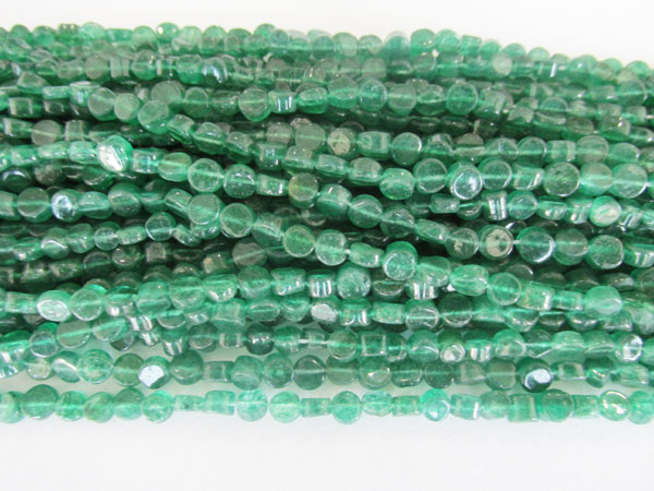 Green Aventurine Coin Beads