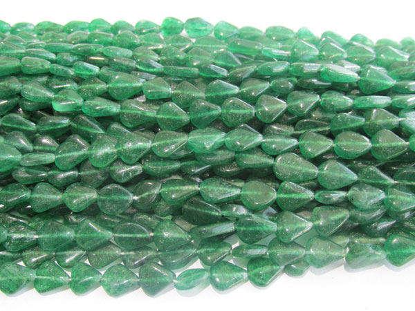 Green Aventurine Straight Drill Pears Beads
