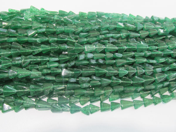 Green Aventurine  Triangle Shape Beads