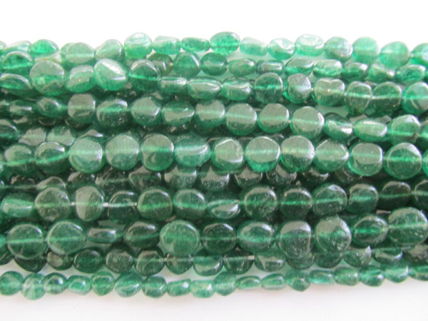 Green Aventurine Straight Drill Bati Beads