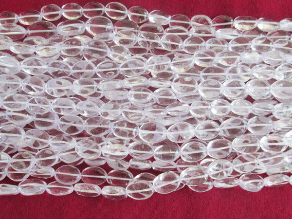 Crystal Plain Oval Beads