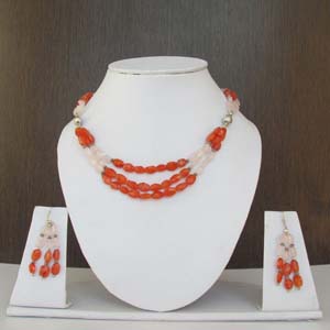 Gemstone  Silver Necklace 